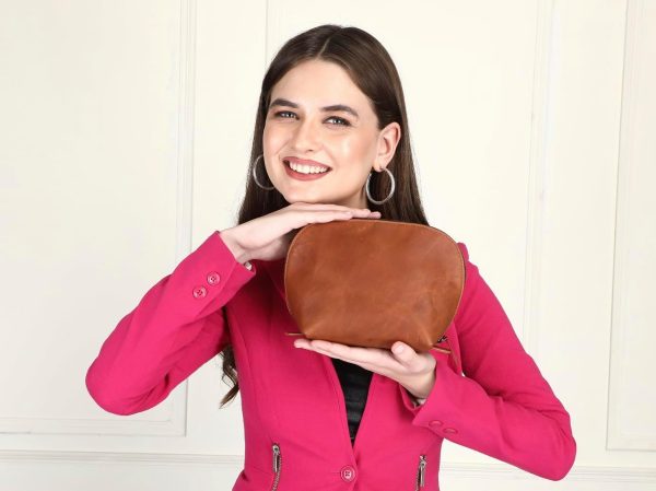 Leather Cosmetic Case, Travel makeup Bag, Leather Toiletry Bag, Luxury - Image 4