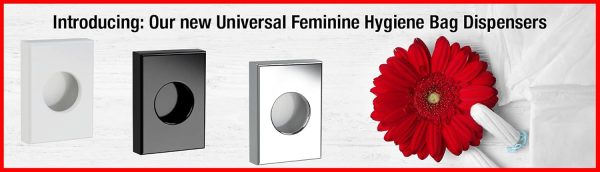 Feminine Hygiene Personal Sanitary Disposal Bag Dispenser, Classic White - Image 3