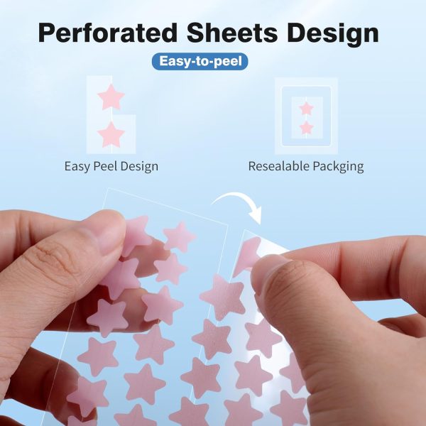Pimple Patches for Face, Hydrocolloid Acne Patches, Cute Star Zit Covers, - Image 6