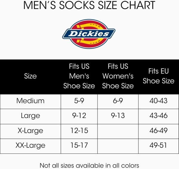 Dickies Men's Dri-Tech Moisture Control Crew Socks, Available in M-XXL (6, - Image 3