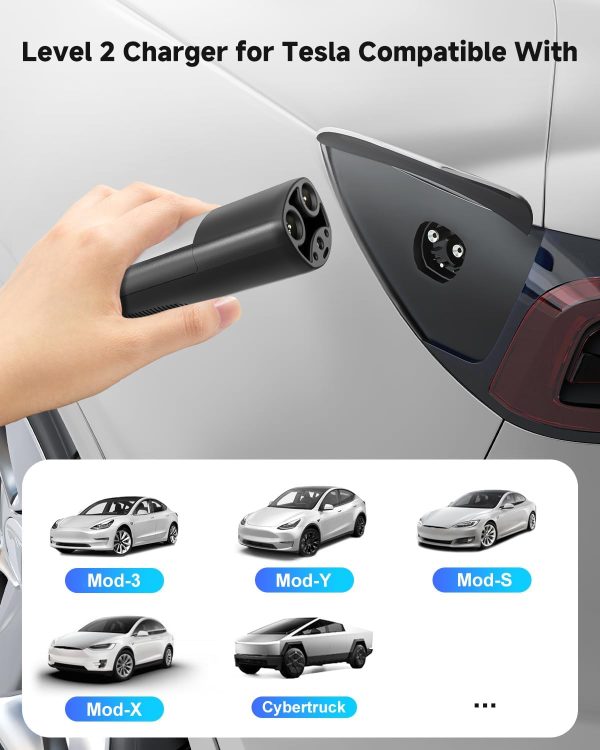 Level 2 EV Charger for Tesla Charger, 32Amp 240V 7.68kW NACS EV Charger, - Image 6