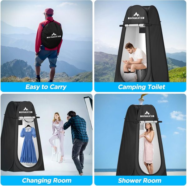 Pankay Camping Toilet with Pop up Privacy Tent, X Large Portable Toilet - Image 7
