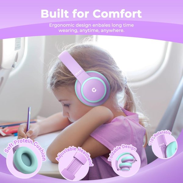 iClever BTH26 Active Noise Cancelling Headphones for Kids, 60H Play Time, - Image 7