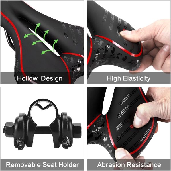 OUXI Comfort Bike Seat Comfortable Gel Bicycle Saddle Replacement Soft - Image 4