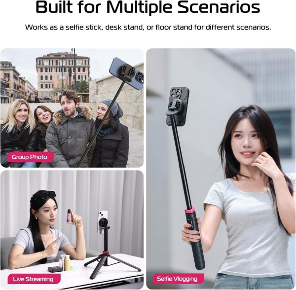 ULANZI 61'' Magnetic Selfie Stick Phone Tripod with Wireless Remote, - Image 7