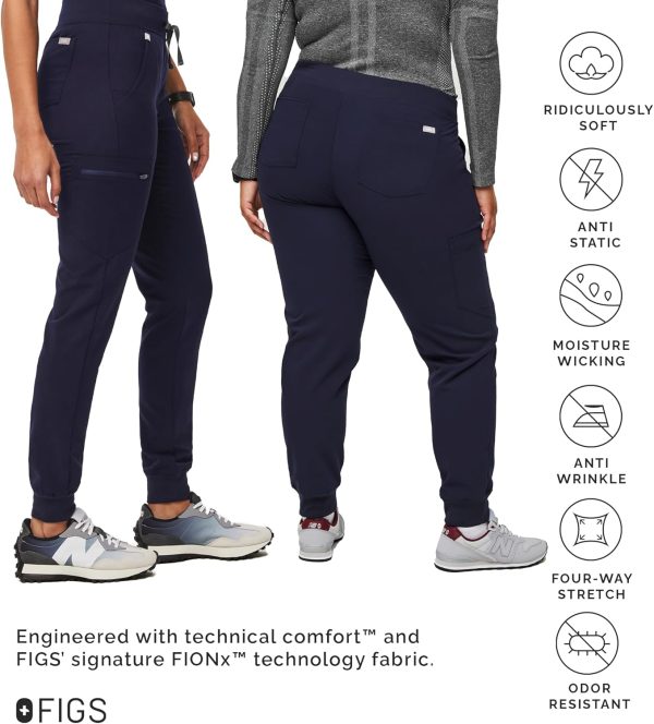 FIGS Zamora Jogger Style Scrub Pants for Women — Slim Fit, 6 Pockets, Yoga - Image 3