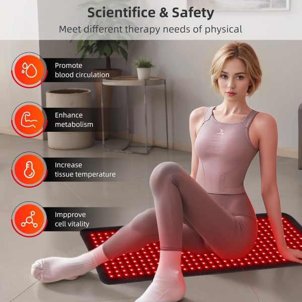 Red Infrared Light Therapy Mat for Body, 31.75" x 11.5" Red Light Pad - Image 4