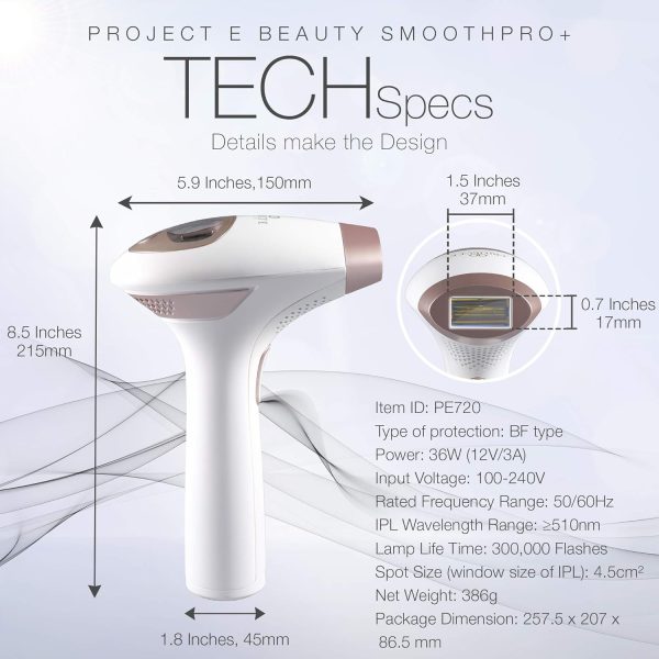 SmoothPro+ IPL Hair Removal Device by Project E Beauty | Intense Pulsed - Image 9