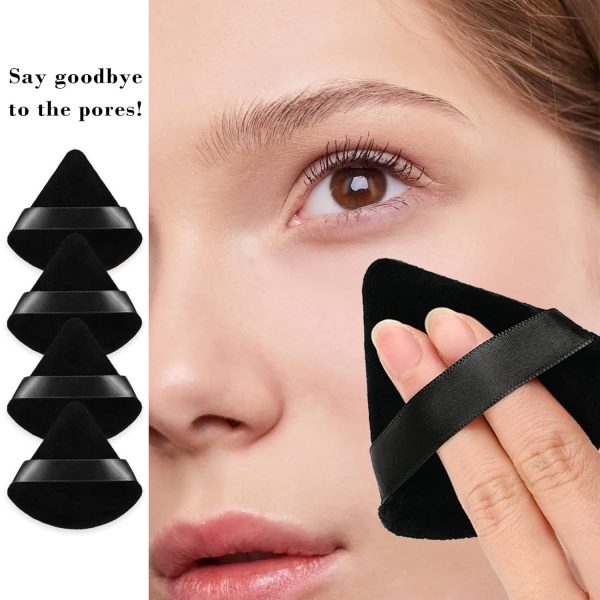 8Pcs of Triangular Powder Puff Makeup Sponges, Made of Super-soft Velvet, - Image 6