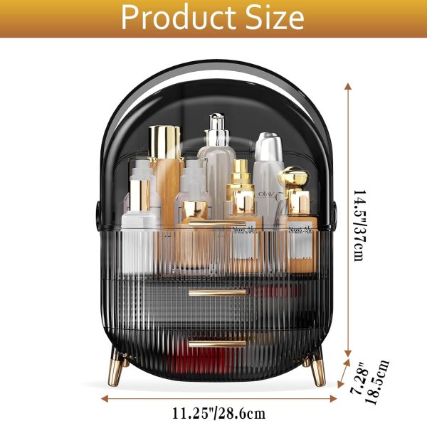 Makeup Storage Organizer, Cosmetic Display Cases with Transparent Cover, - Image 2