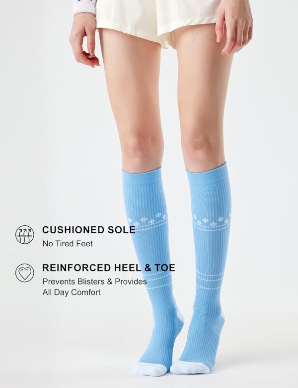 FITRELL 3 Pairs Compression Socks for Women and Men 20-30mmHg-Circulation - Image 7
