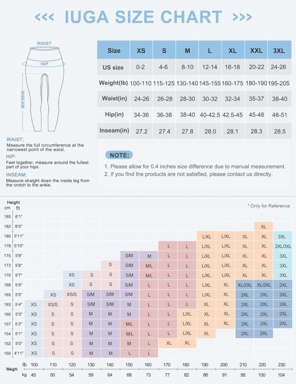 IUGA Women's Fleece Lined Leggings with Pockets Winter Warm Thermal - Image 6