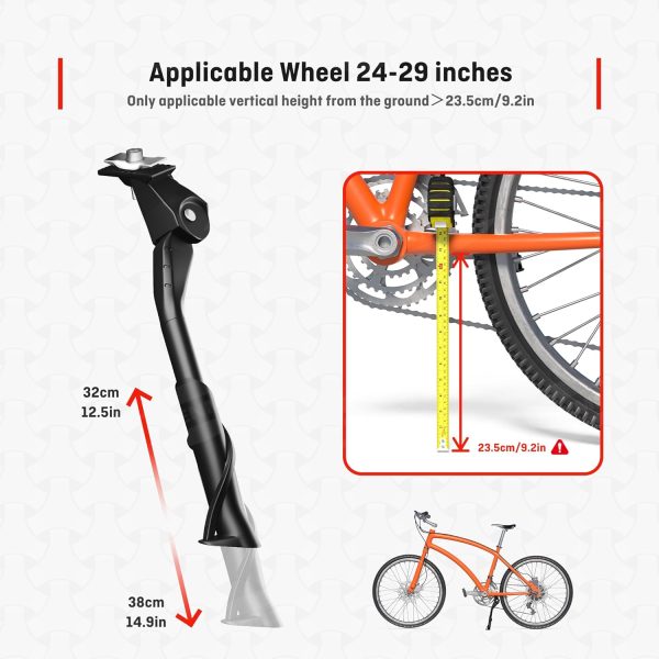 HENMI Bike Kickstand for Adult Bikes, Adjustable Bicycle Kickstand for Most - Image 4