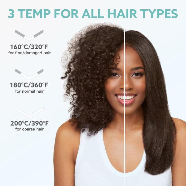 Cordless Hair Straightener Brush - [200M Negative Ions] Webeauty Porta - Image 3