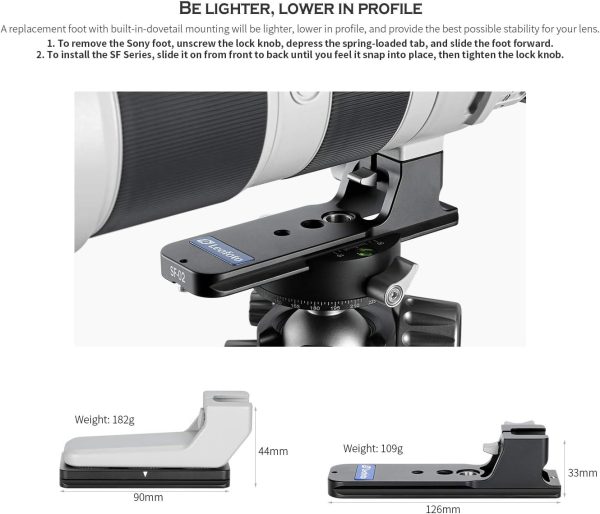 Leofoto Foot SF-02N for Sony FE 200-600MM F/5.6-6.3 G OSS E-Mount Lens Arca - Image 3