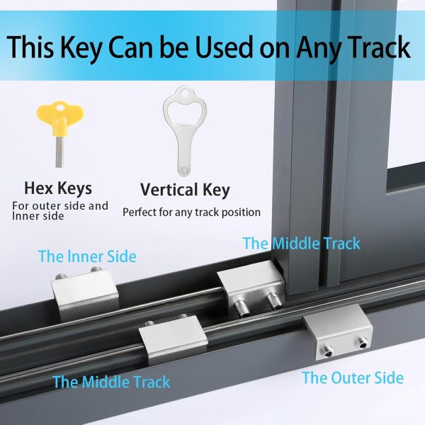Window Locks (4 Sets), Window Locks for Up and Down Windows, Sliding Window - Image 4