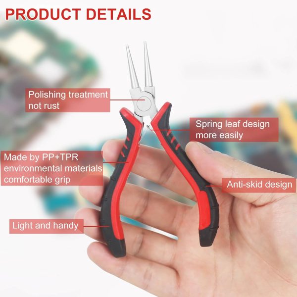 Jewelry Pliers Sets Jewelers Making Tools Kit, Professional 8 piece Mini - Image 5