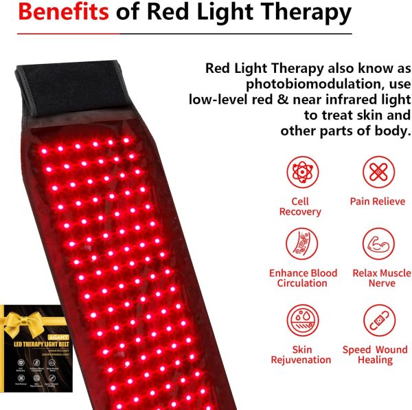 Red Light Therapy for Body, Up to 18 Watts 120-Bead Wearable Near Red - Image 2