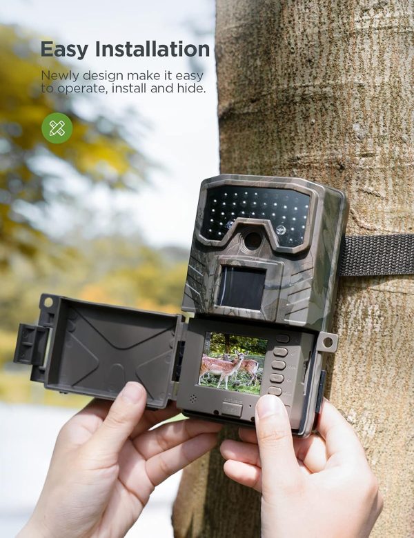 CEYOMUR Trail Camera, 30MP 1080P Hunting Camera with Low Glow IR LEDs Night - Image 6