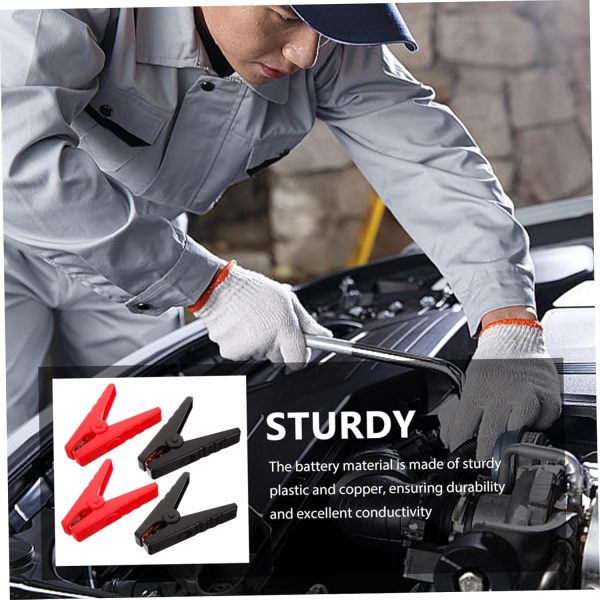 CHILDWEET 4pcs Car Lighter Clip Jumper Batteries Cars Jump Starter Cable - Image 4