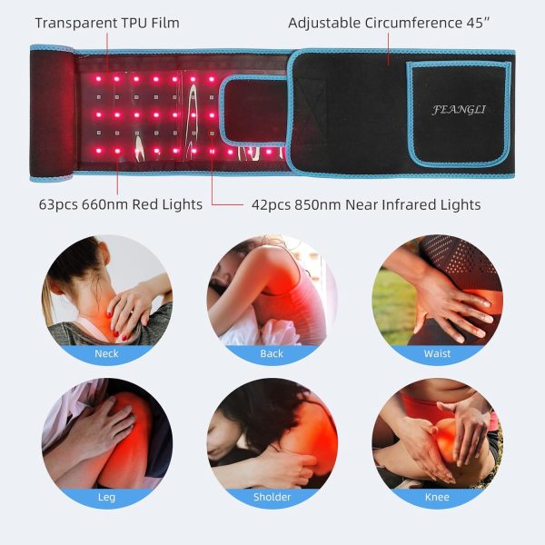 Red Light Therapy Infrared Light Therapy Wrap Belt for Body Pain Relief - Image 4