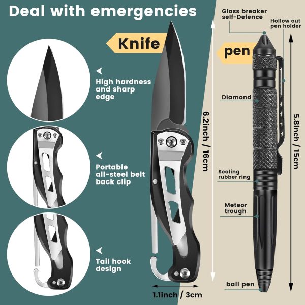 Survival kit,16 in 1 Professional Survival Gear Tool kit, Camping Gear, - Image 4