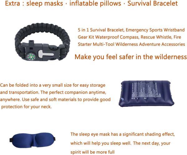 Camping Hammock with Mosquito Net and Rain Fly - Travel Hammock Bug Net - - Image 6