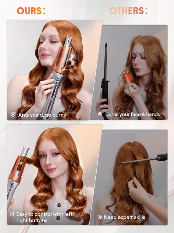 SHEGLAM Automatic Curling Iron 1 ¼ inch with 3 Temperatures Fast Heating, - Image 5