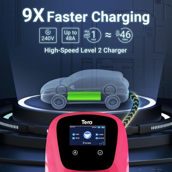 Tera Electric Vehicle Charger for Tesla: J1772 EVs ETL Certified Level 2 48 - Image 4