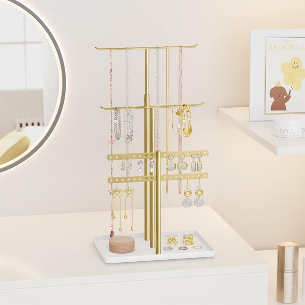 Jewelry Holder Organizer Stand - Adjustable Jewelry Tree 17.5" Height - Image 6