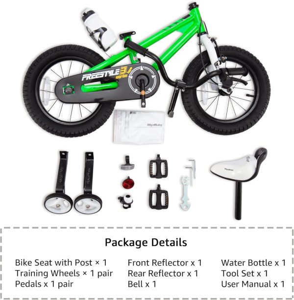RoyalBaby Freestyle Kids Bike 12 14 16 18 20 Inch Bicycle, Training Wheels - Image 9