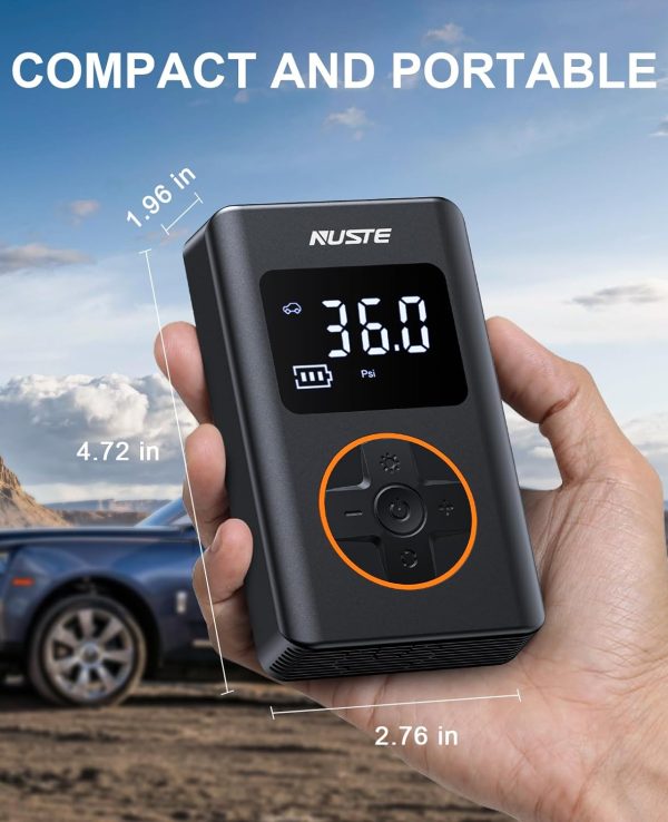 Tire Inflator Portable Air Compressor - 150 PSI Cordless Mini Bike Tire - Image 7