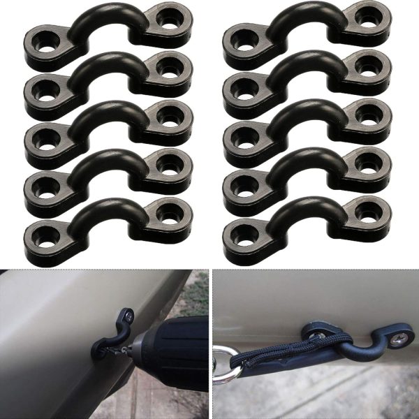 Kayak Pad Eye Kit, 10PCS Nylon Bungee Deck Loops Tie Down Pad Eye with 20 - Image 6