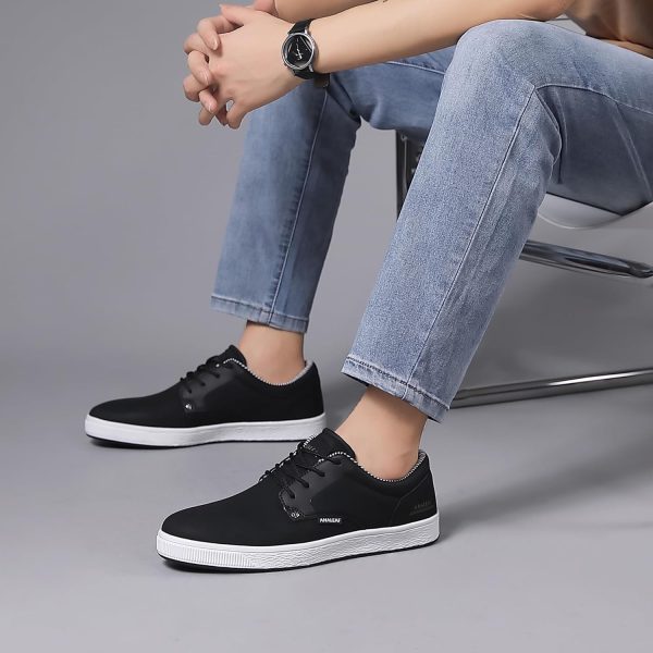 Mens Casual Oxfords Fashion Sneakers Soft Comfortable Lace-Up Dress Shoes - Image 6