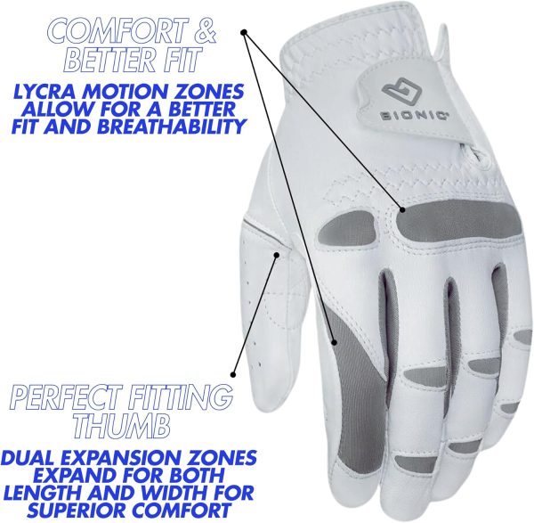 Bionic Men's Performance Grip Pro Premium Leather Golf Glove - Image 3