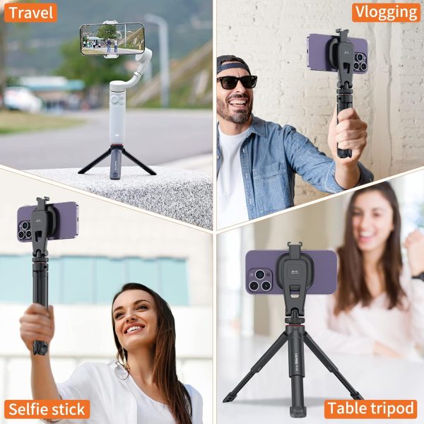 UURIG TP05 Extendable Mini Camera Tripod, Portable Selfie Stick Handle Grip - Image 6