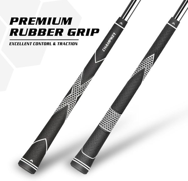 CHAMPKEY Premium Rubber Golf Grips 13 Pack | High Traction and Feedback - Image 2
