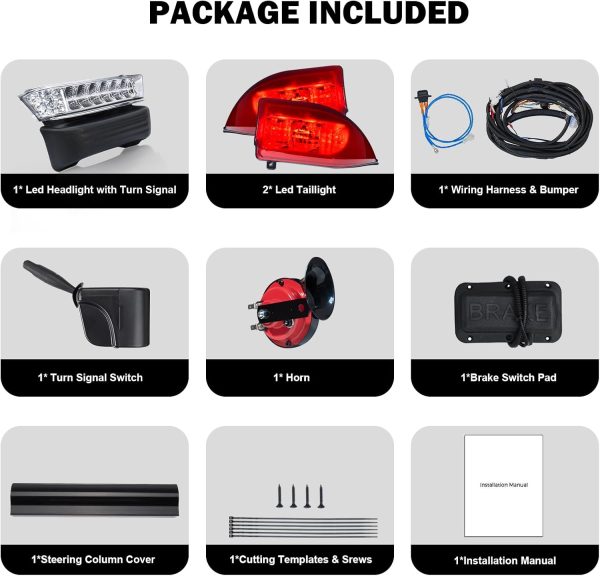 Golf Cart Deluxe Light for Club Car Precedent Electric 12V Street Legal - Image 9