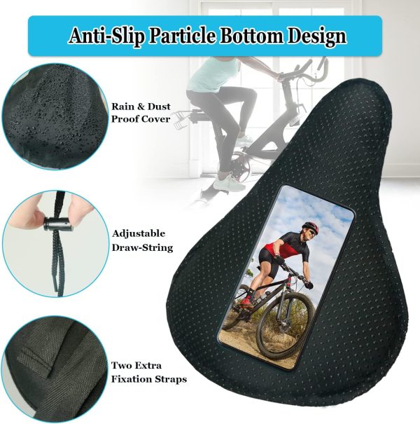 Gel Bike Seat Cover Padded Bicycle Saddle Covers for Women & Men, Most - Image 5