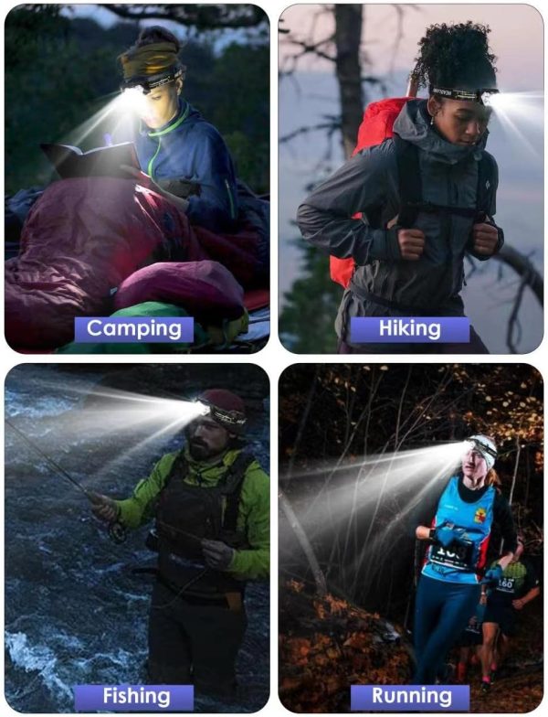2000 Lumen 9 LED Headlamp 2 Pack, Ultra Bright Head Lamp with 6 Modes, IPX5 - Image 7