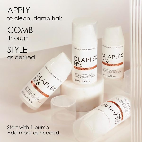 Olaplex No. 6 Bond Smoother, Leave-In Styling Hair Cream Treatment, - Image 3