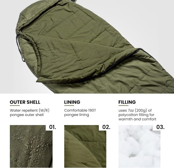 OneTigris Bushcrafter’s Sleeping Bags, Mummy Sleeping Bag for Camping - Image 5