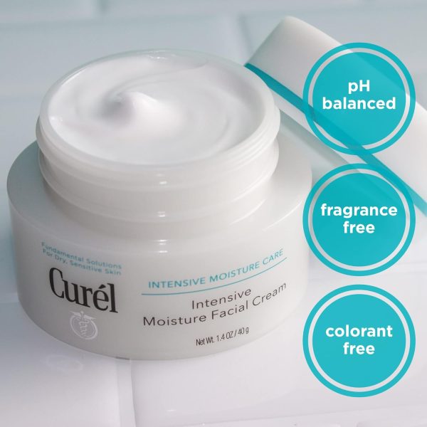 Curel Japanese Skin Care Intensive Face Moisturizer Cream, Face Lotion for - Image 3