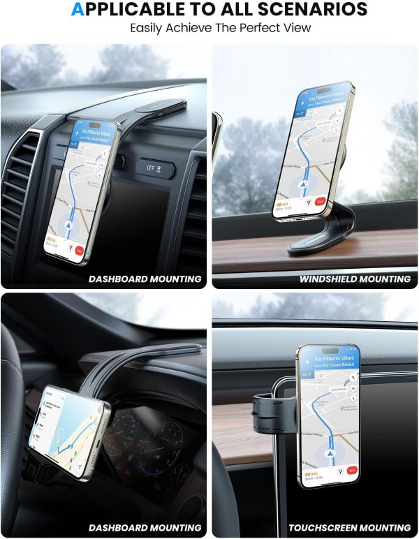 eSamcore for MagSafe Car Mount Detachable, Bendable Aluminum Arm Magnetic - Image 3