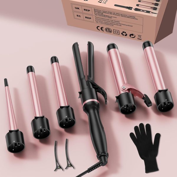 Wand Curling Iron Set, SEIPIKOL 6 in 1 Hair Straightener and Curler, 3/4 to - Image 7