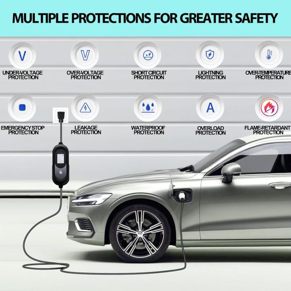Level 2 EV Charger (50 Amp, 240V, NEMA 14-50P) with 25FT Cord, Adjustable - Image 4