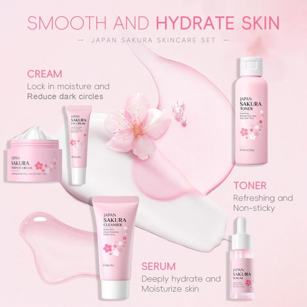 Sakura Skincare Set Facial Kit - Skin Care Gift Set for Girls/Women's, - Image 5