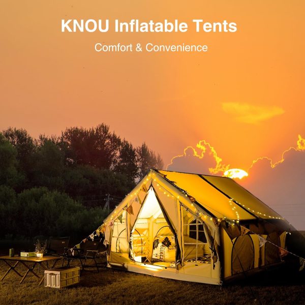 2025 Upgraded 100% Waterproof Inflatable Camping Tent, Large Blow-Up Air - Image 2