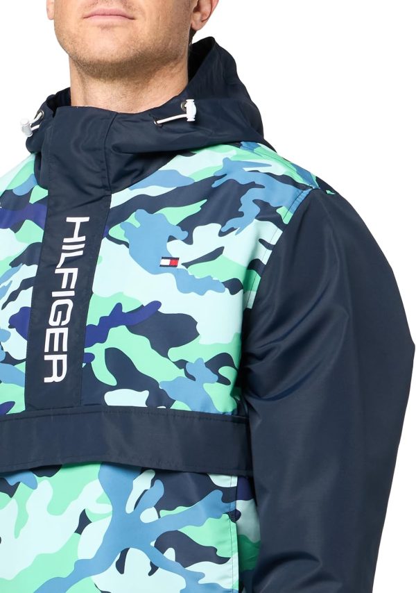 Tommy Hilfiger Men's Retro Lightweight Taslan Hooded Popover Water - Image 6