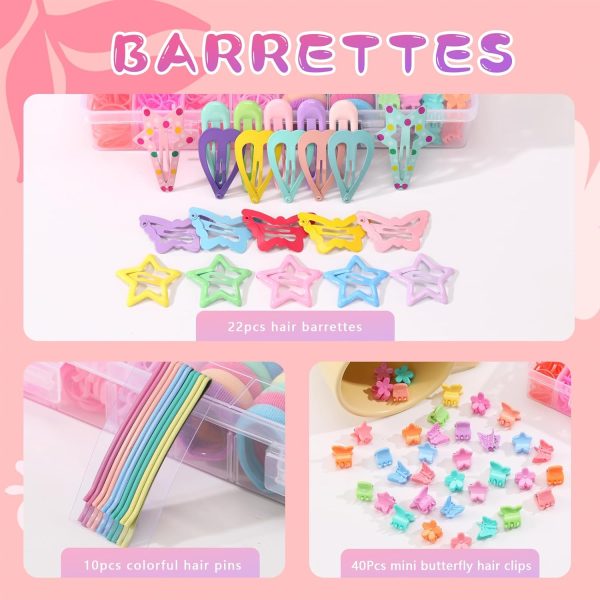 Hair Accessories for Girls, 1350P Colorful Hair Ties Set with 72P Hair - Image 3
